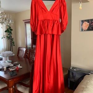 Staud panarea red dress